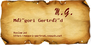 Mágori Gertrúd névjegykártya